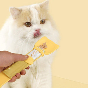 Cat Strip Feeding Spoon Easy-to-Clean Anti-Bite Pet Feeder