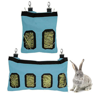 XS/XL Rabbit & Rat Hay Feeder Pouch - Hanging Pet Food Storage for Slow Feeding