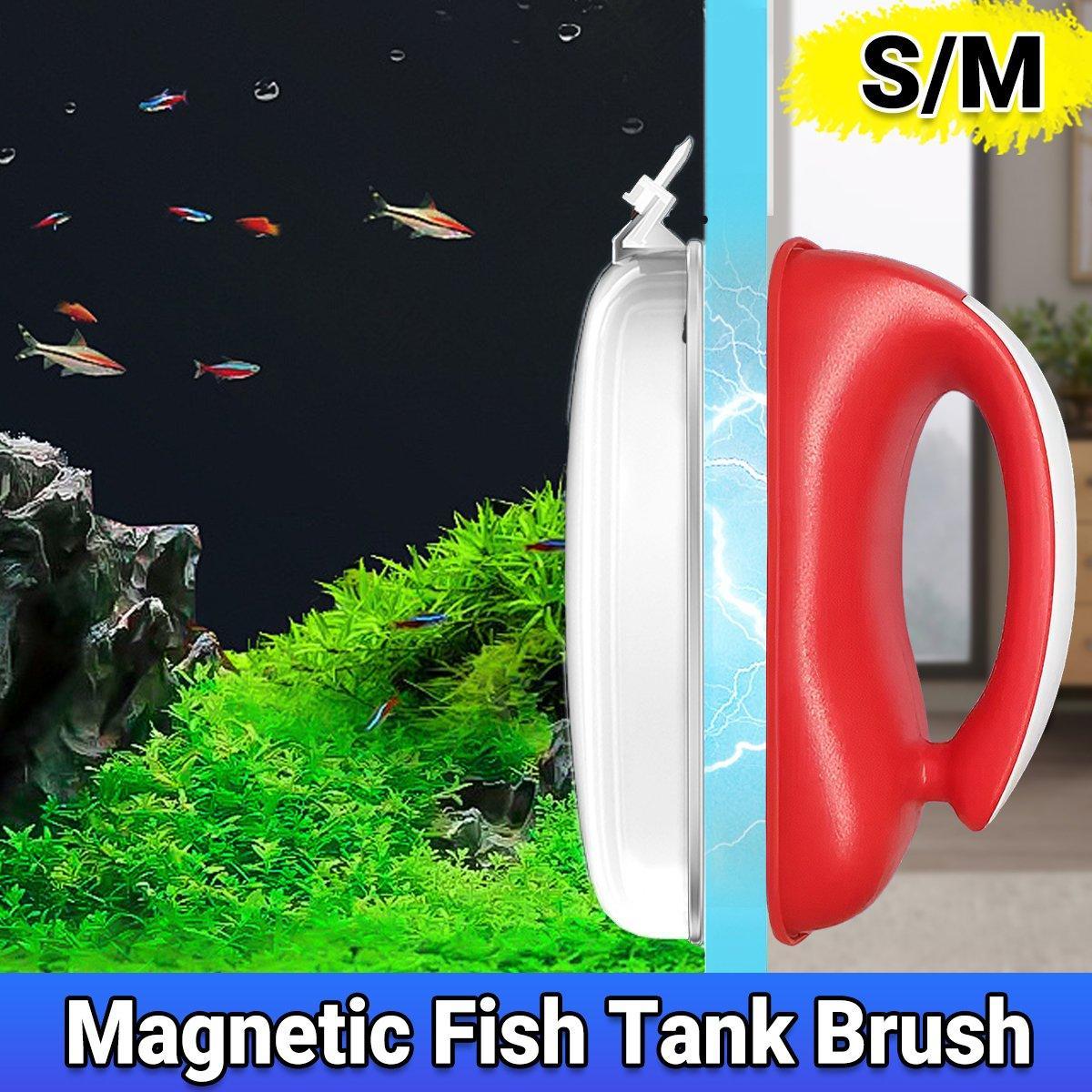 Aquarium Fish Tank  Magnetic Brush With Scraper