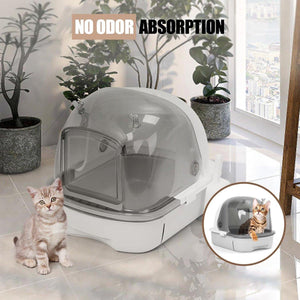 Cat Litter Box Oversized Fully Closed Cat Toilet Odor-proof