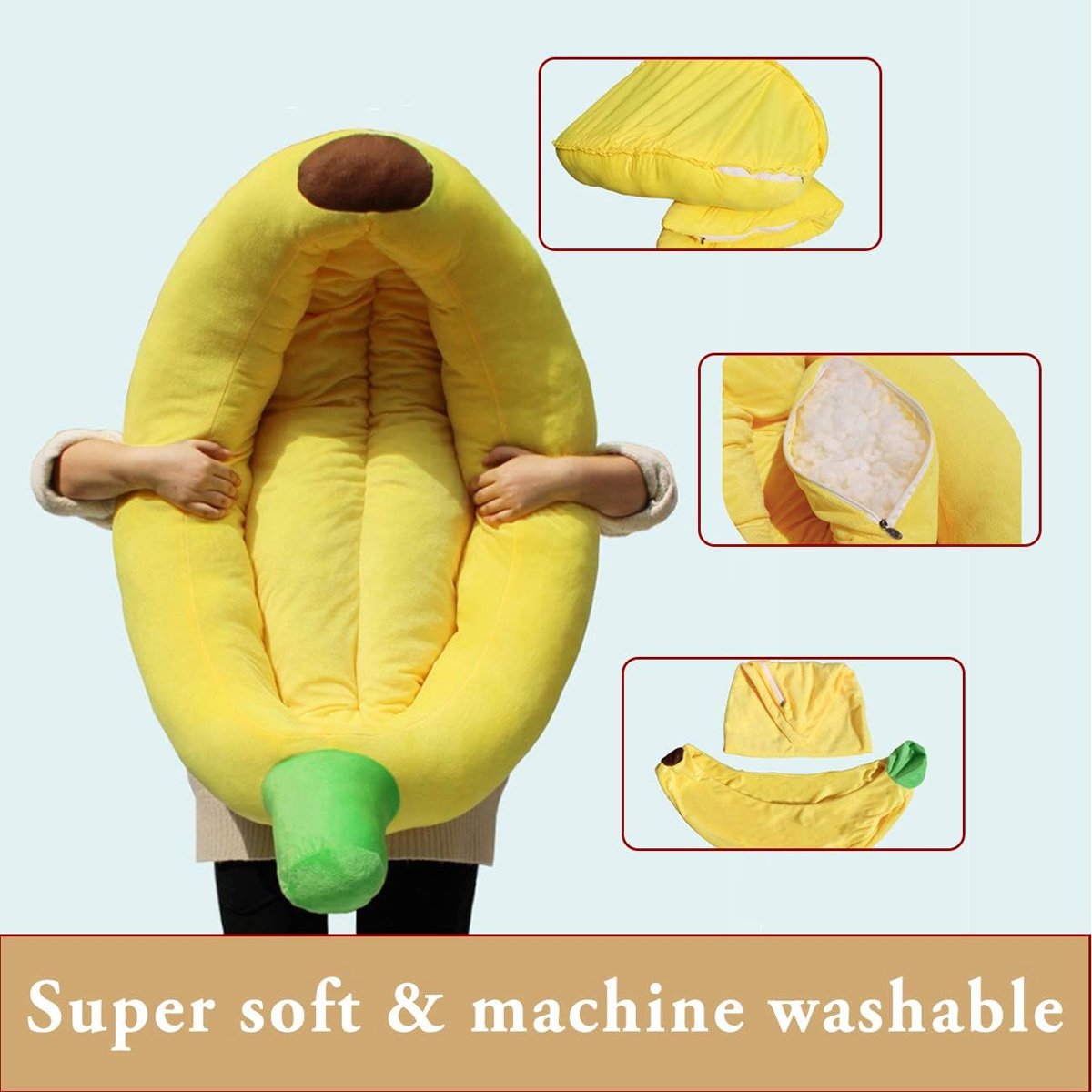 Cute Banana Shape Pet Bed Winter Warm Dog Cat Kennel