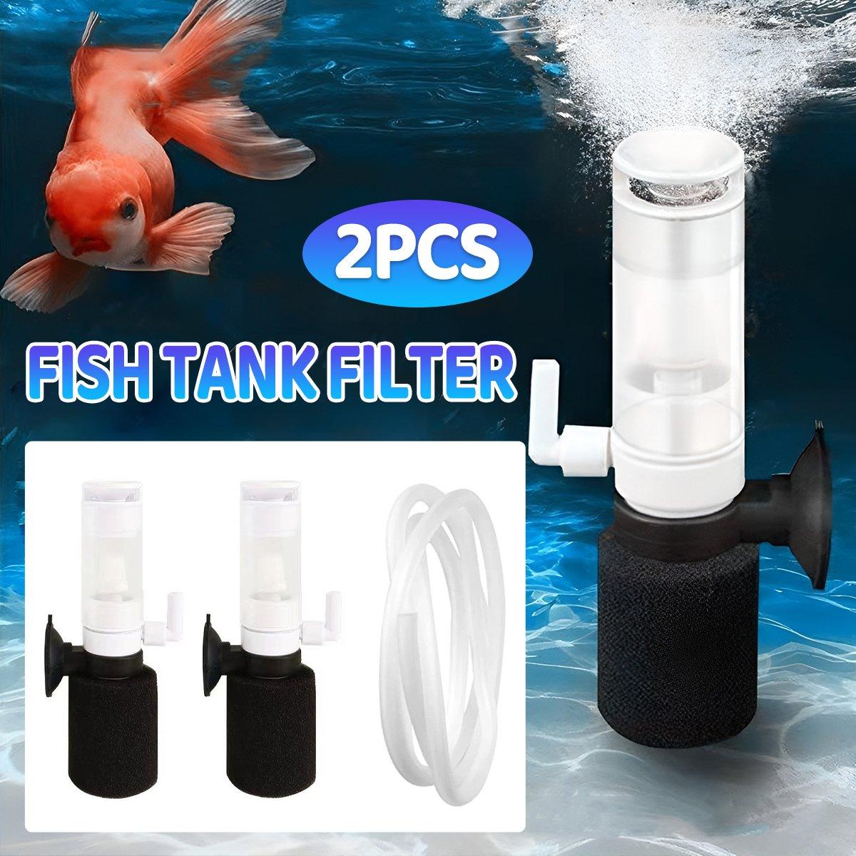 Compact Mini Internal Fish Tank Filter - Pneumatic Water Filter