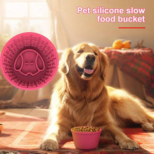 Silicone Pet Slow Feeder Bowl Anti-Choking & Durable Design for Dogs