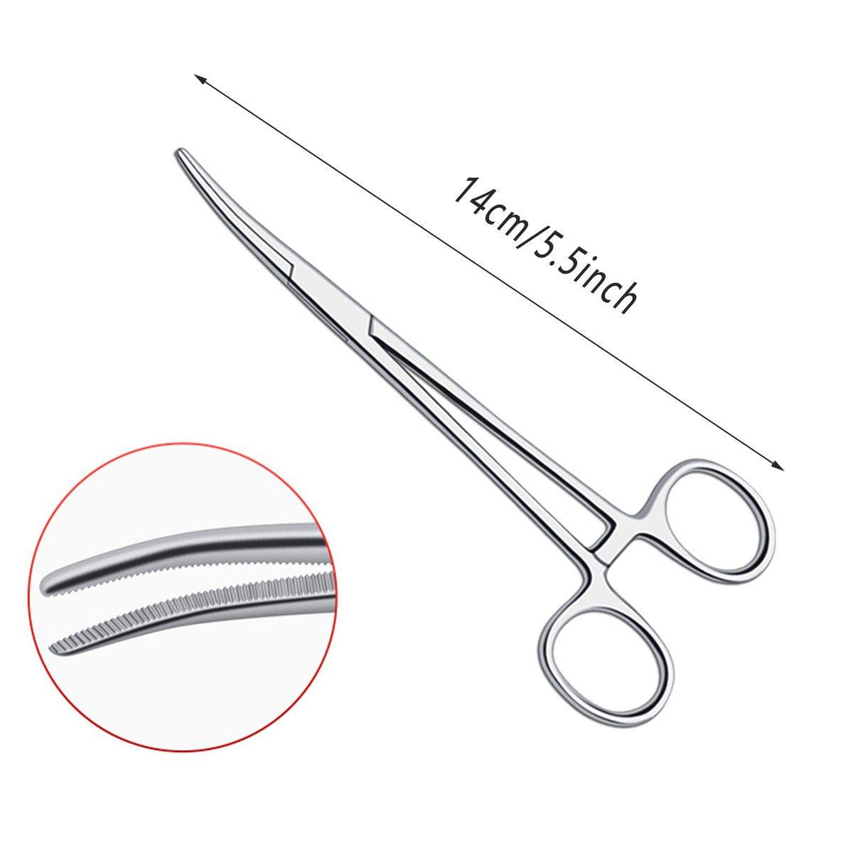 Curved Locking Pet Grooming Hemostat Tweezer