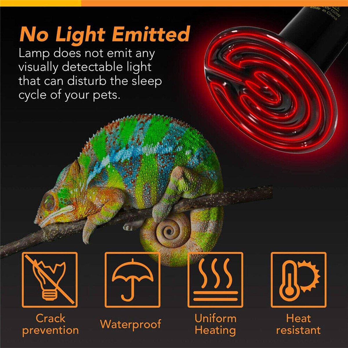 Ceramic Reptile Heat Lamp for Optimal Heating