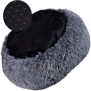 Cat Bed Pet Bed Dog Donut Nest Calming Deep Sleeping Soft Plush Kennel Washable