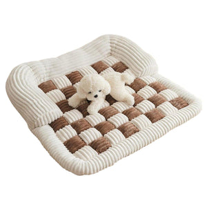 Checkerboard Pet Bed Mat Comfortable Sofa for Cats & Small Dogs