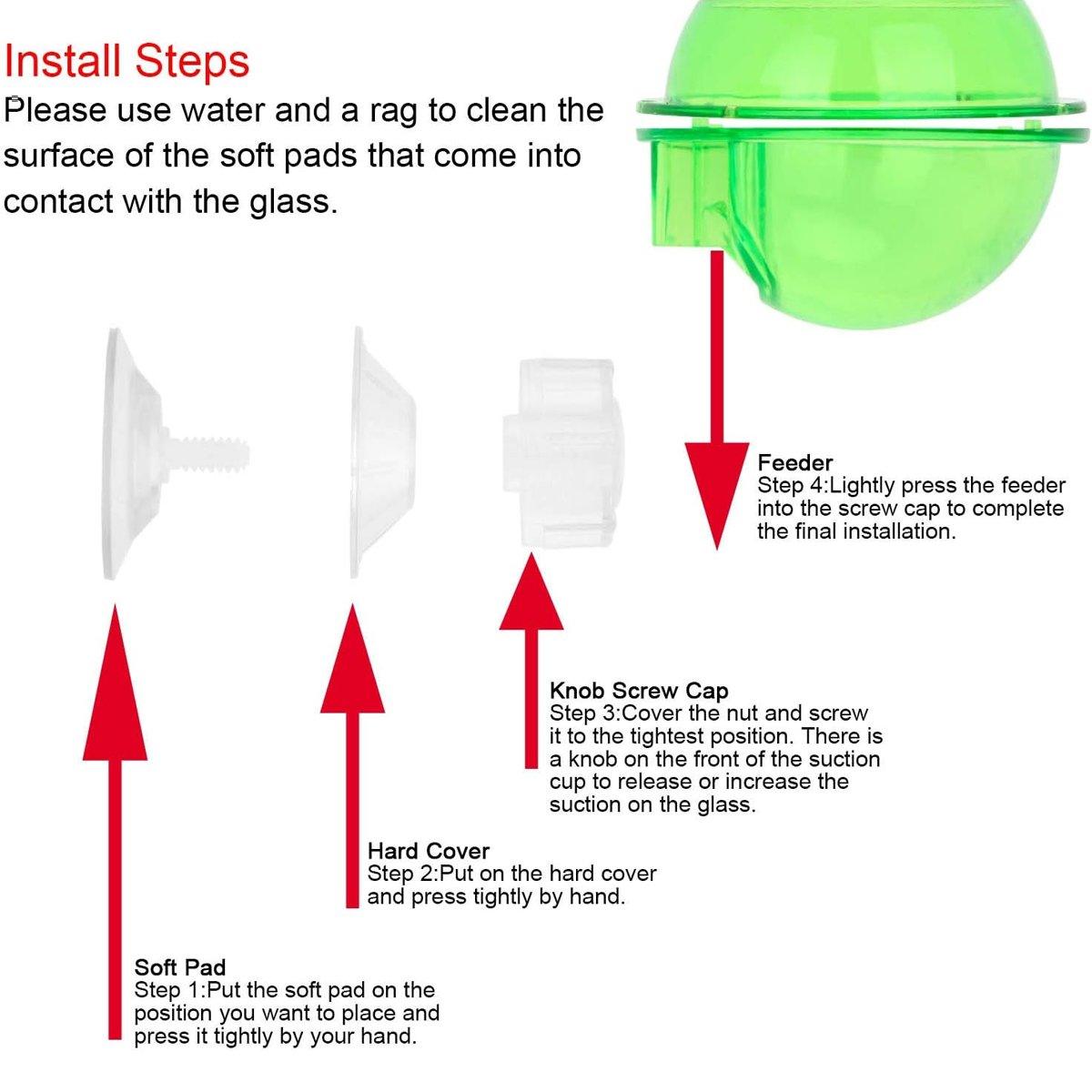 Suction Cup Reptile Feeder Bowl Anti-Escape Feeding Dish for Small Reptiles