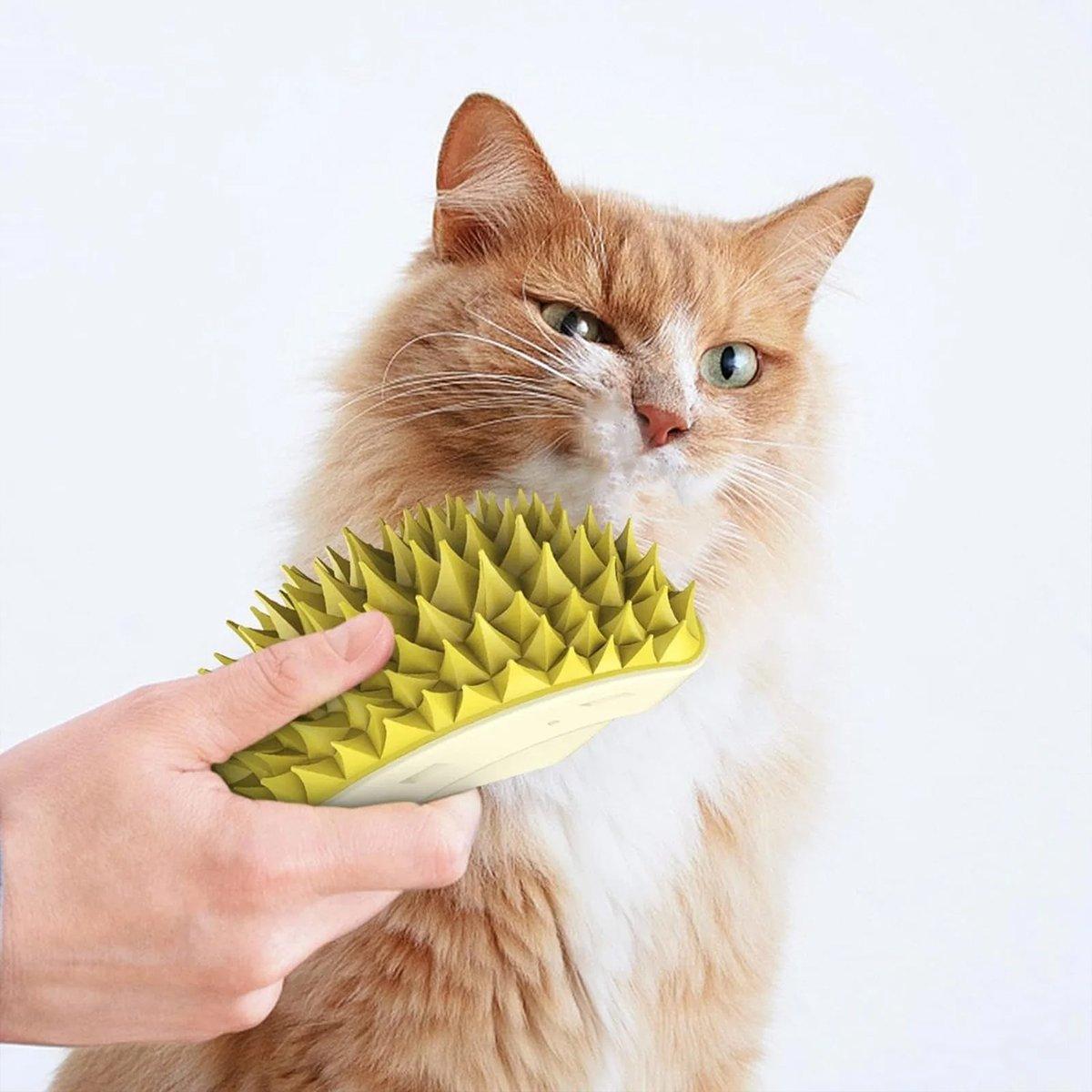 Durian Shape Cat Grooming Comb Tickling & Scratching Tool for Cats & Dogs