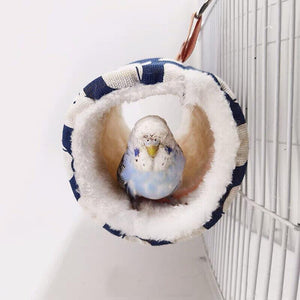 Pet Tunnel Hammock Linen Plush Cotton Cage Hanging Guinea Pig Hamster Warm Sleep