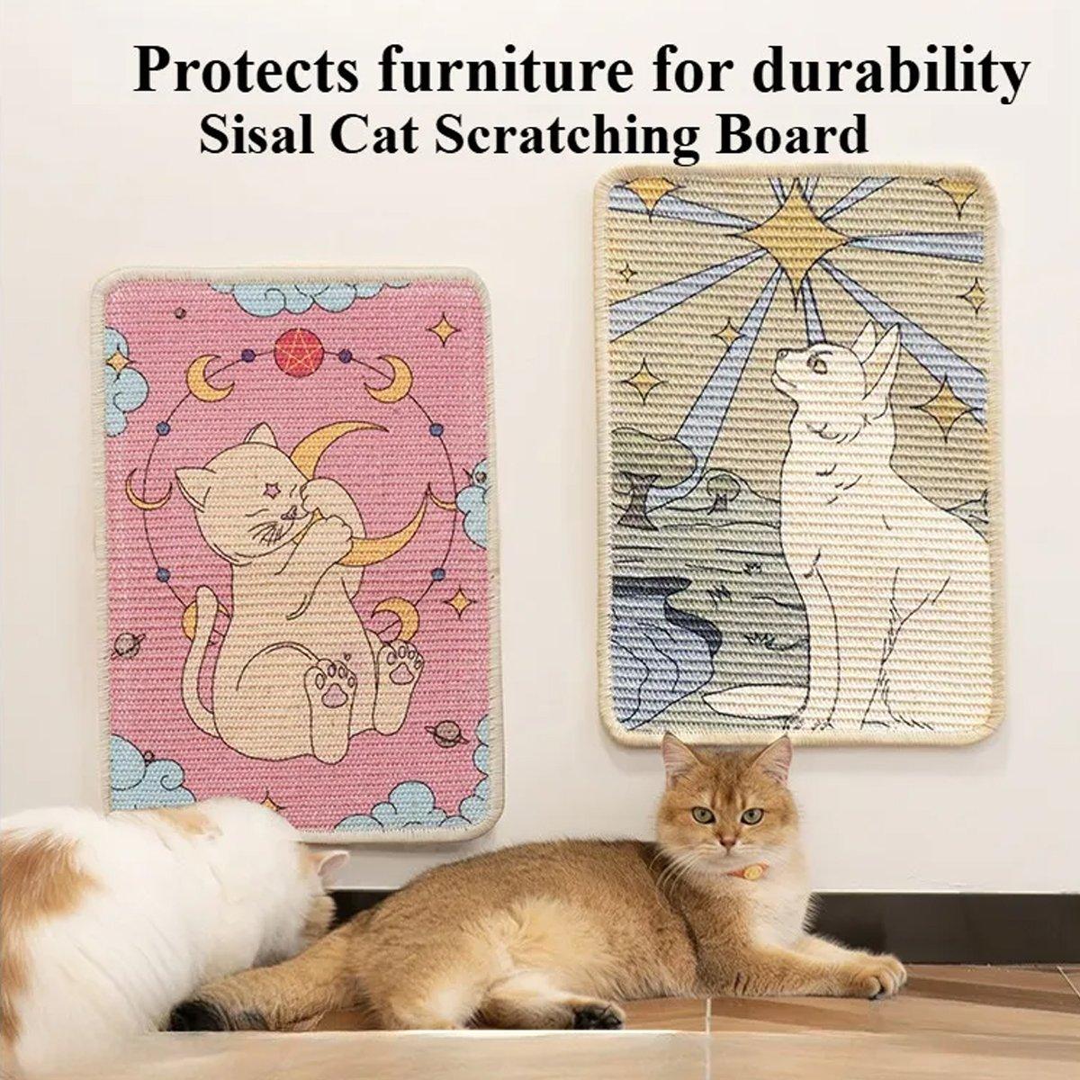 Sisal Cat Scratching Board Durable & Decorative Cat Scratch Pad