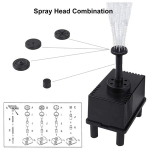 Solar Fountain for Garden and Pond with Filter Pump