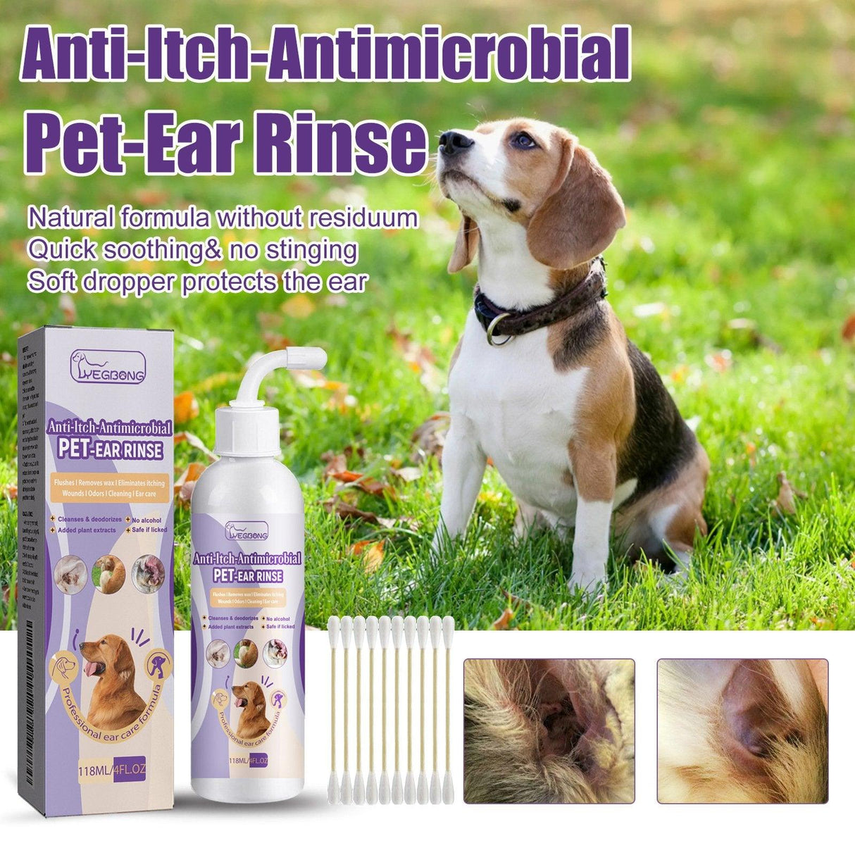 Pet Ear Cleaning Liquid For Cats And Dogs Ear Wash Ear Drops