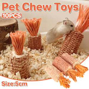 10pcs Colorful Chew-Friendly Hamster Toys for Dental Health