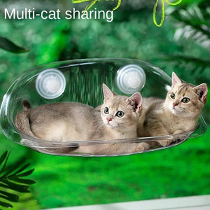 Cat Nest Cat Hammock Space Capsule Cat Bed Window Cat Sunrise Hanging Bed Glass Hanging Basket Transparent Pet Bed