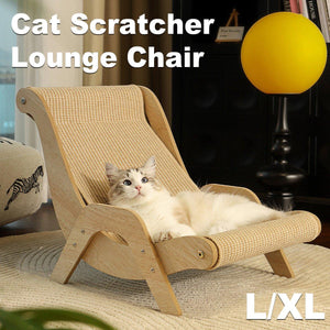 Cat Scratching Recliner Sofa 2 in 1 Lounge Bed Durable Scratch Board Furniture