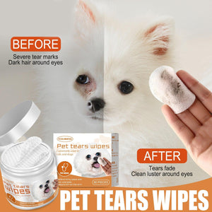 Pet Tear Stain Wipes Effective Cleaning for Dogs and Cats' Eyes