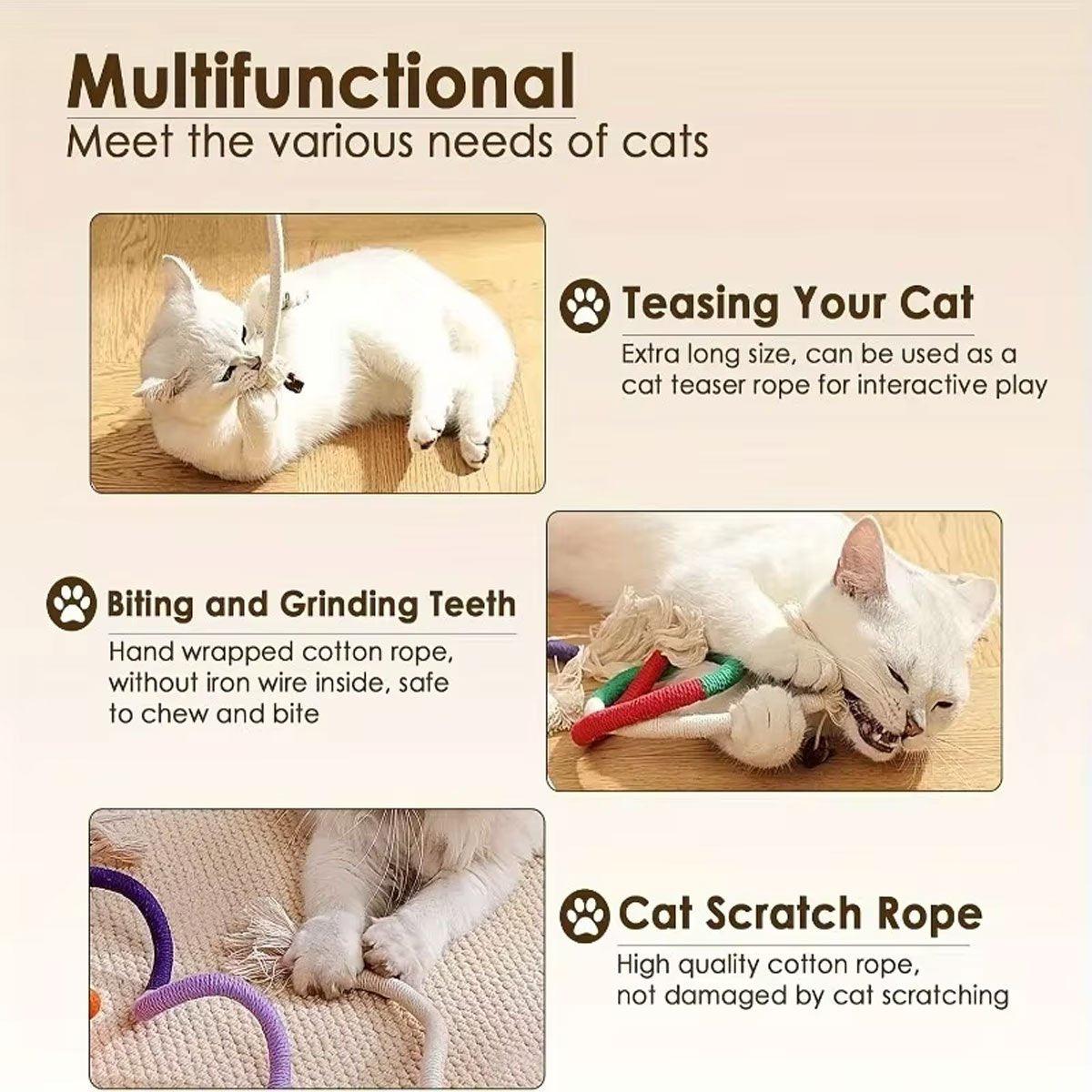 Cat Toy Creative Fun Teeth Molar Cleaning Cat Bite Rope