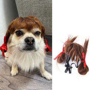 Stylish  Funny Pet Wig With Bangs Fun and Comfortable