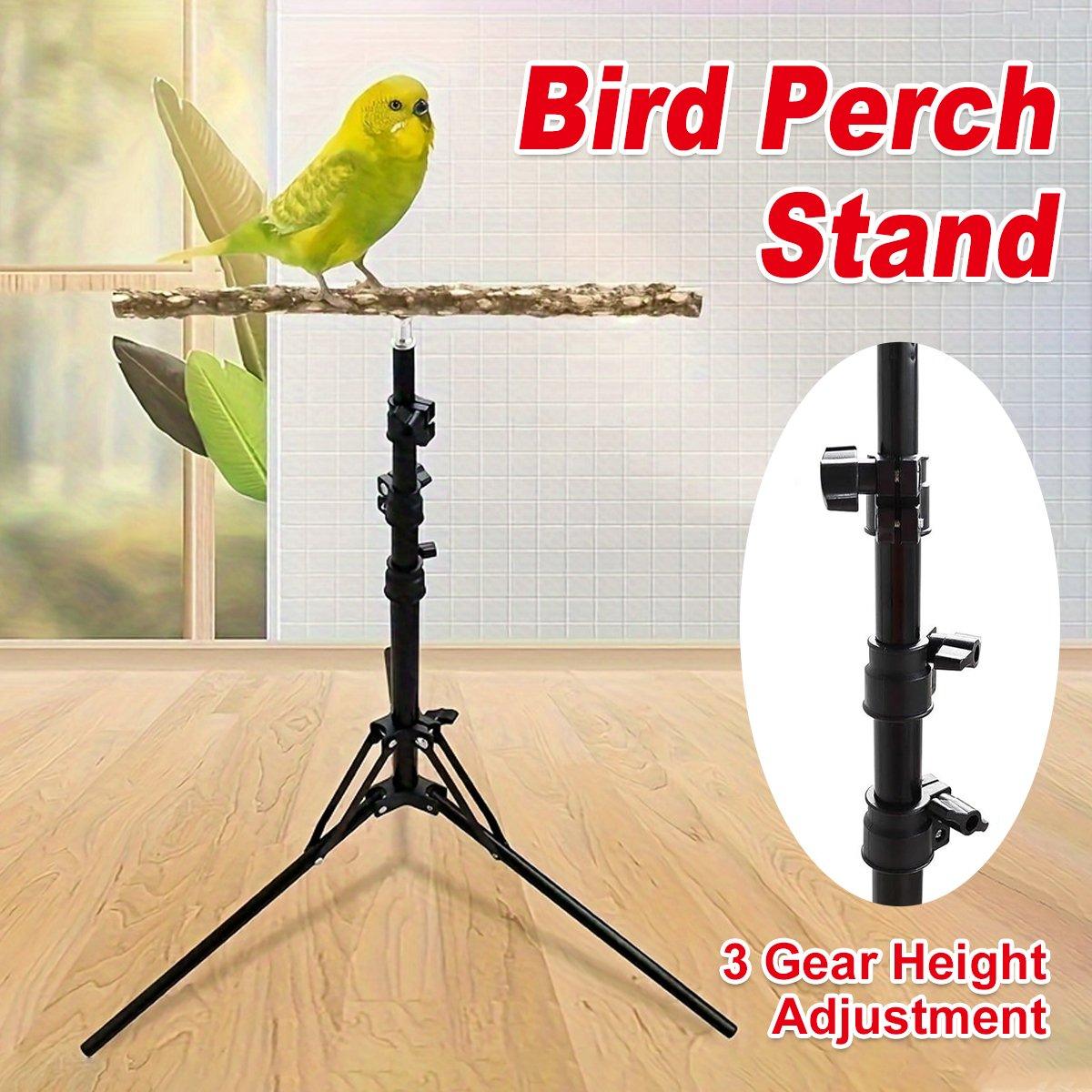 Adjustable Bird Perch Stand Foldable Training & Play Stand for Parrots & Birds