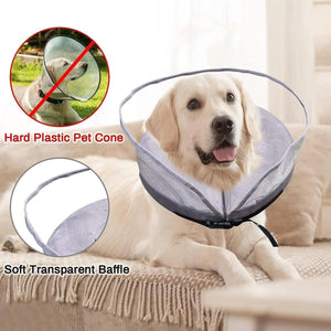 Soft Adjustable Dog Recovery Collar for Post-Surgery & Skin Healing