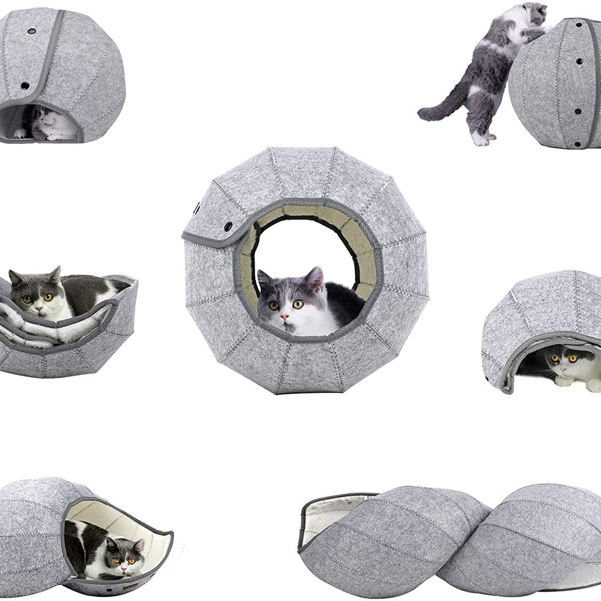 Foldable Breathable Pet Bed Pet Kennel Cat Tunnel Semi-closed Cat Kennel