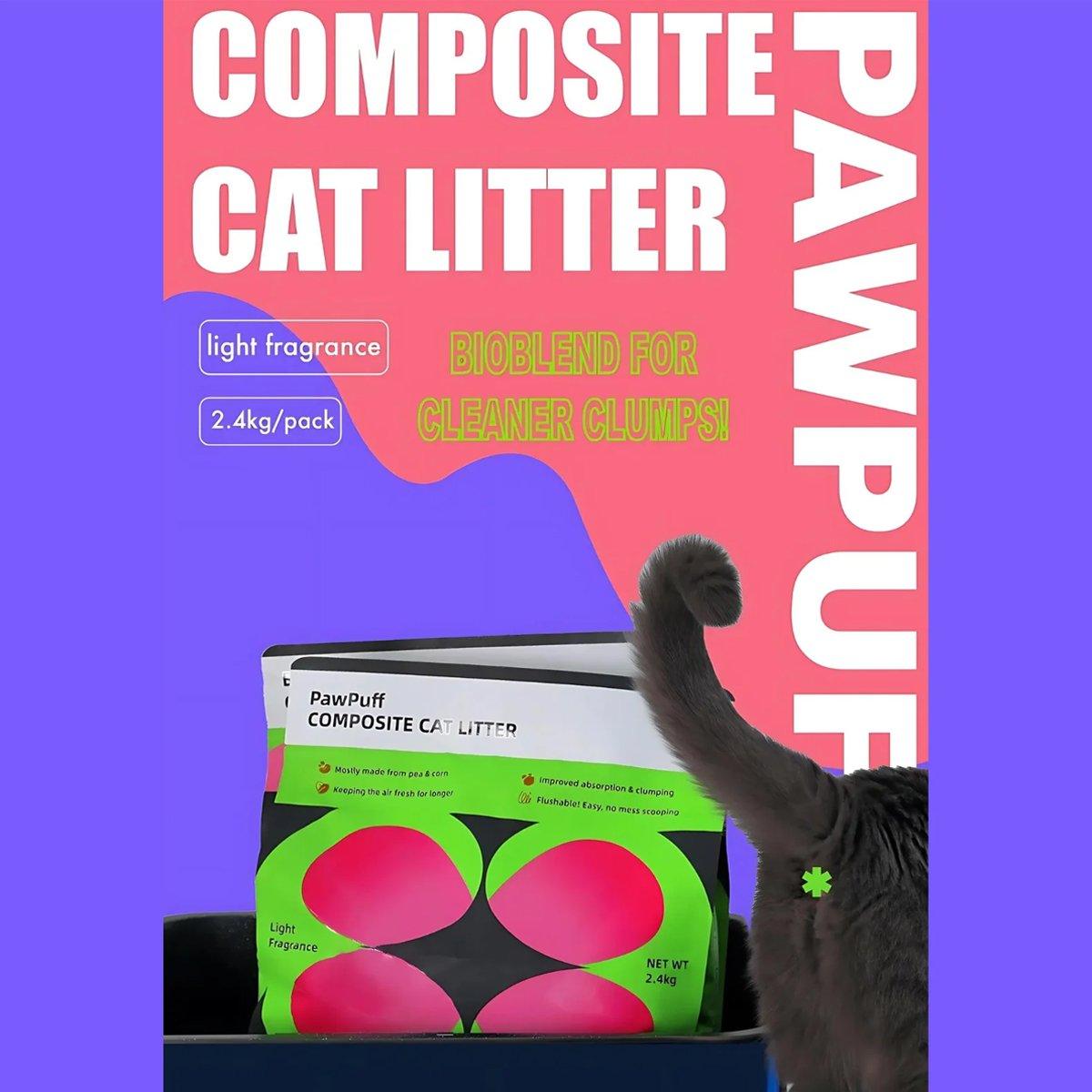 Natural Cassava Cat Litter Dust-Free Flushable & Clumping