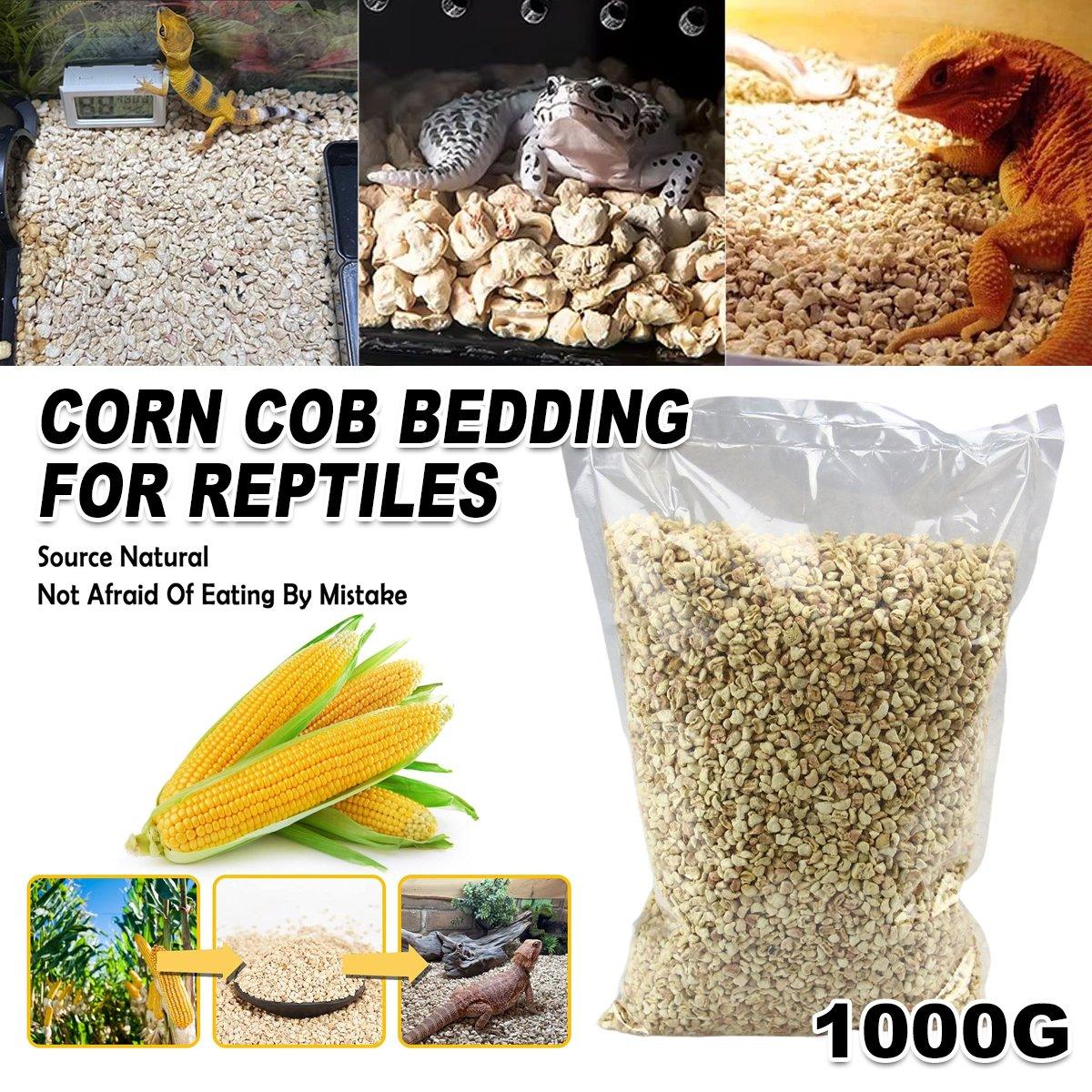 Natural Corn Cob Reptile Bedding Eco-Friendly 1000g Substrate for Reptiles