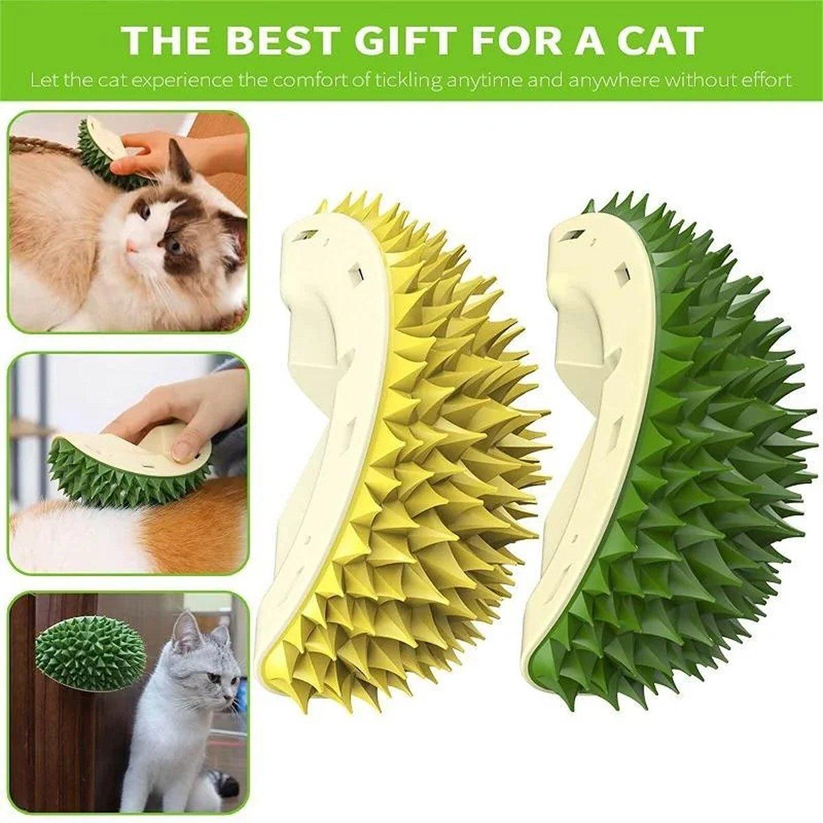 Durian Shape Cat Grooming Comb Tickling & Scratching Tool for Cats & Dogs