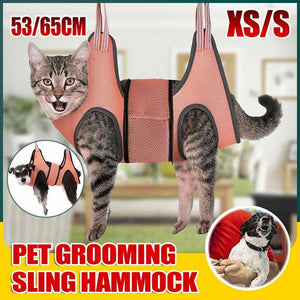 Small Pet Grooming Sling Hammock Dog Cat Restraint Bag Bathing Trimming Nail Care