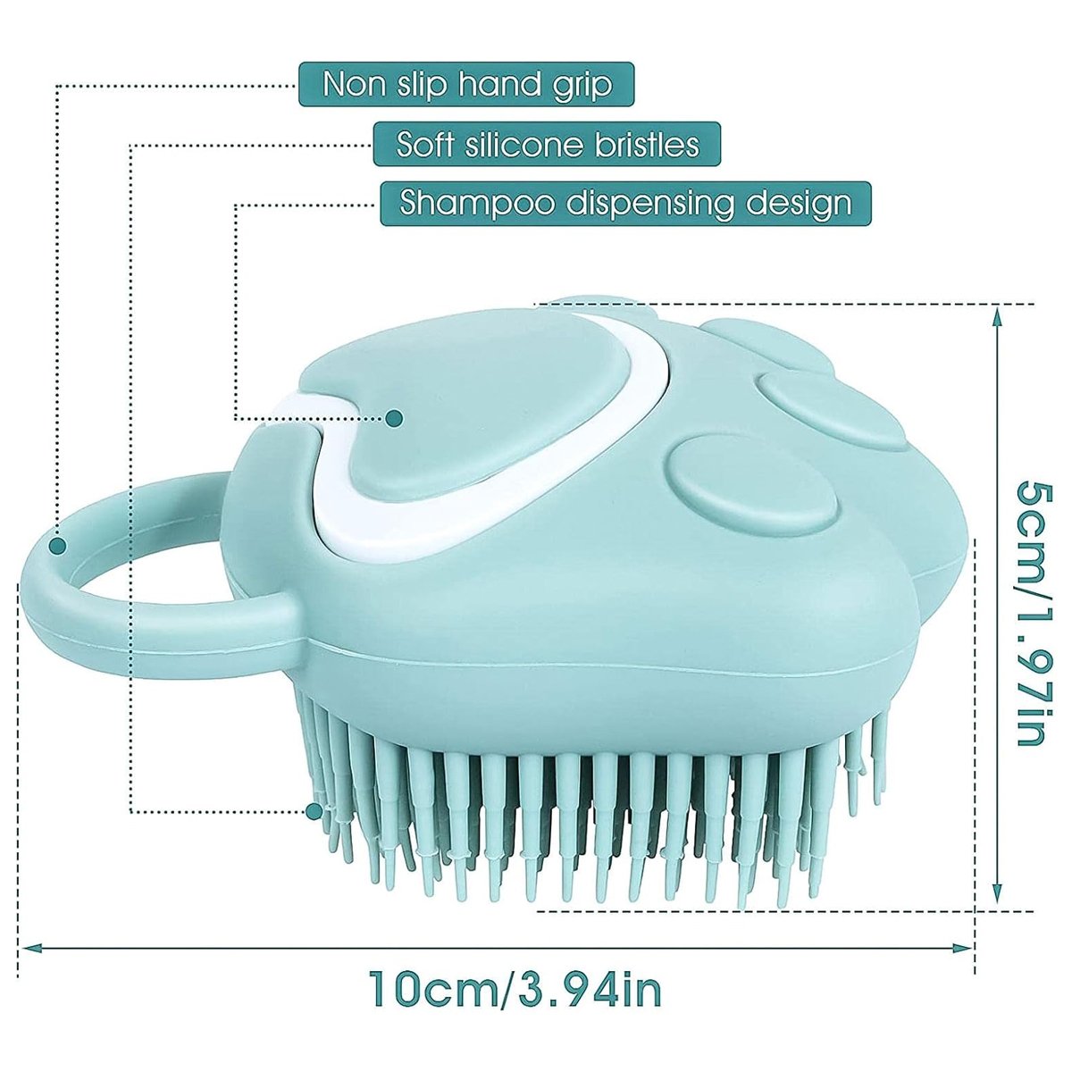 Multifunctional Silicone Pet Bath Brush For Dogs and Cats