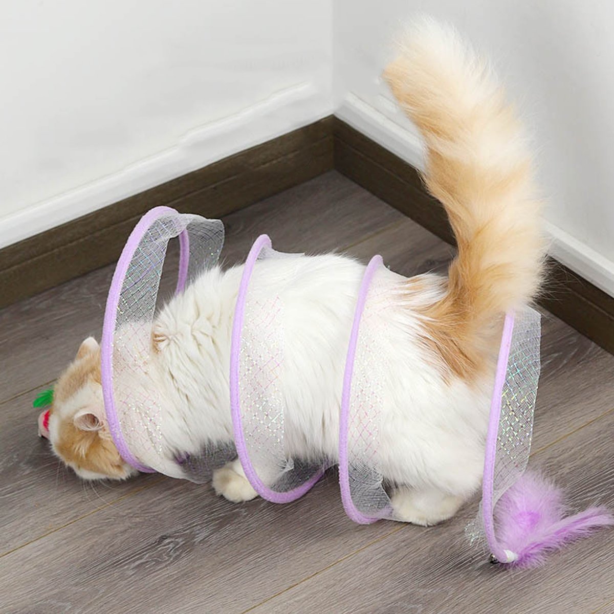 Durable Cat Toy Bundle with Collapsible Tunnel