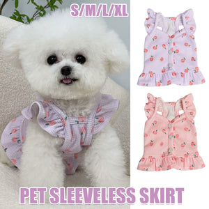 Lightweight Pet Clothes Flying Sleeve Skirt for Small Dogs Puppy Summer Vest