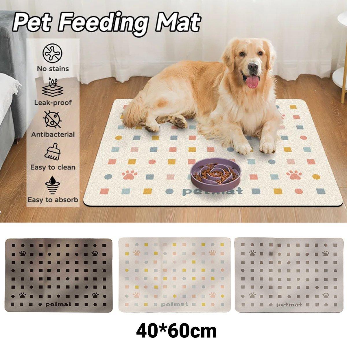 Pet Feeding Mat for Dogs and Cats Absorbent Pet Placemat Waterproof Mat