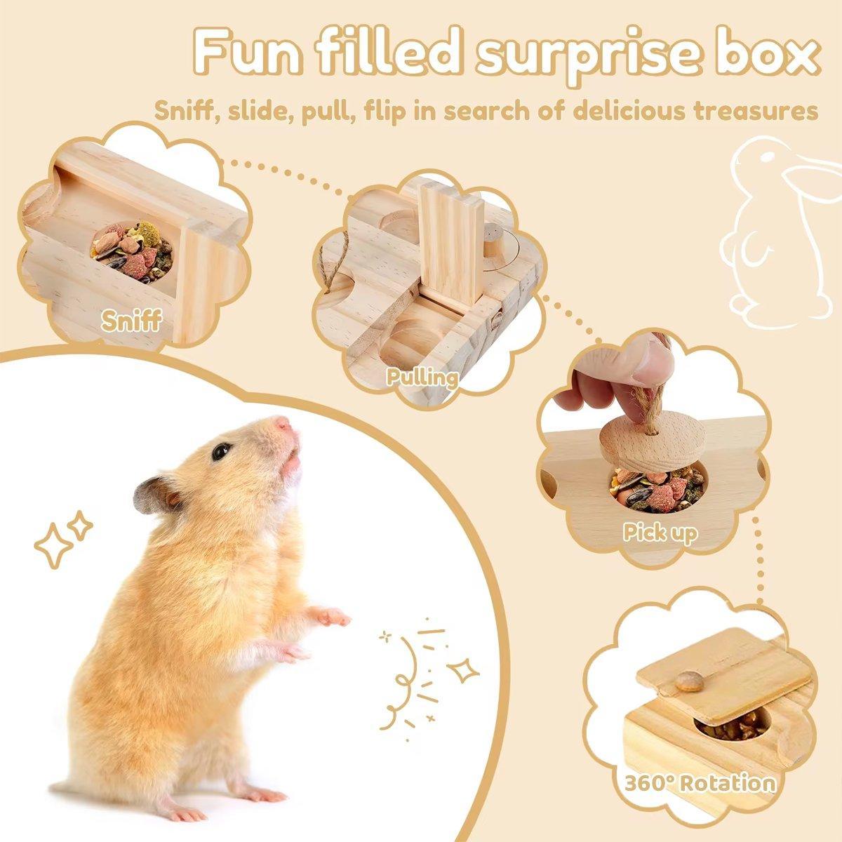 Hamster Feeder Snack Tray Pet Supplies Hidden Foraging Toy for Small Pets