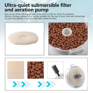 Aquarium Filter Special Mini Small Tank Filter Circle for Freshwater or Marine