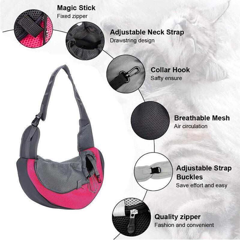 Pet Carrier Bag Multi-Color Compact Travel Carrier Dog Cat Sling