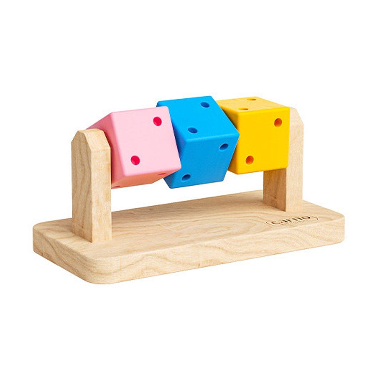 Wooden Chew Toy with Colorful Blocks Small Pet Toys