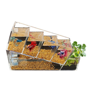 Acrylic Desktop Ecological FishTank Multi-Grid Isolation Self-circulating Water