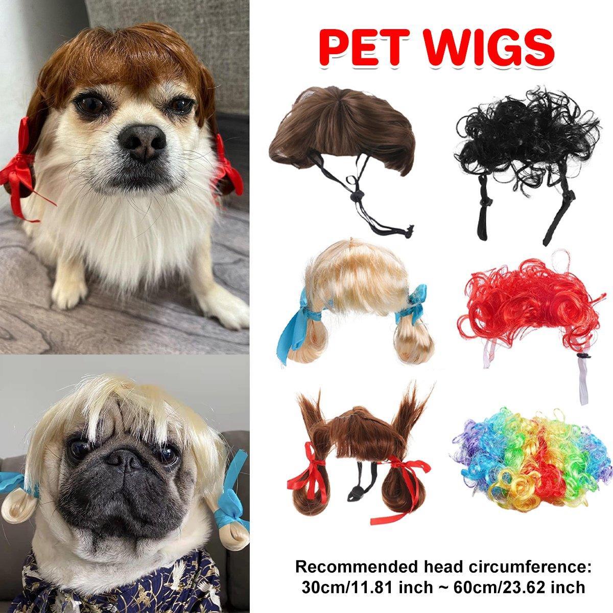 Stylish  Funny Pet Wig With Bangs Fun and Comfortable