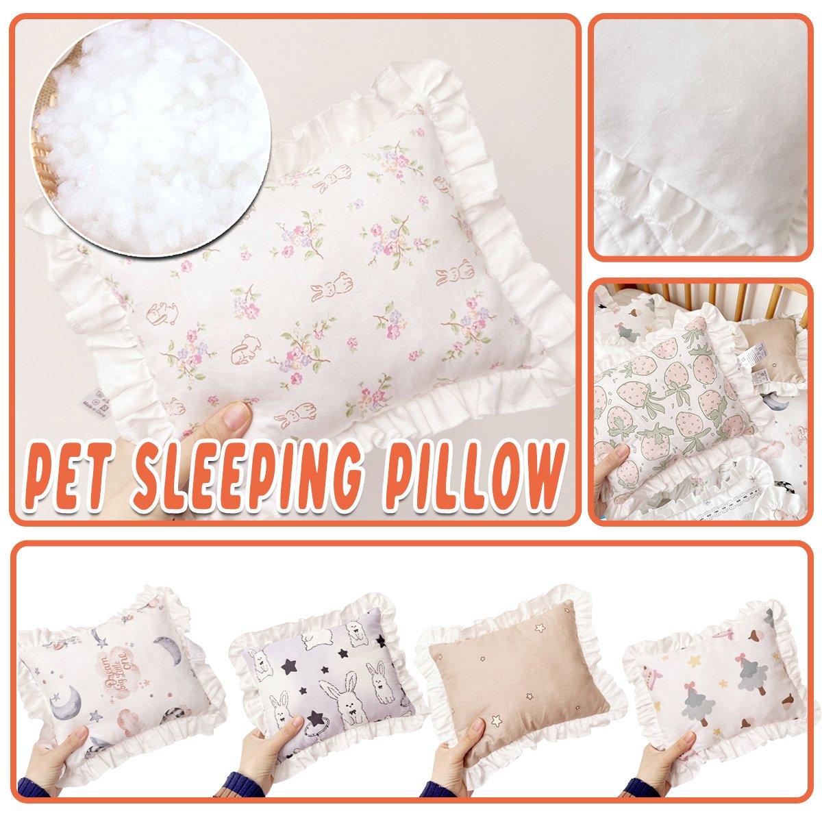 Small Dog Lace Pure Cotton Sleeping Pillow Cat Pet Nest Cute Cartoon Pillow