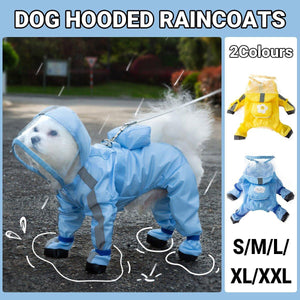 Waterproof Dog Raincoat with Feet Full Coverage Pet Rainy Clothes for Small Dogs