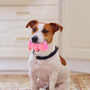 Latex Pig Dog Toy Sounding Pet Chew Toy for Teething Puppies