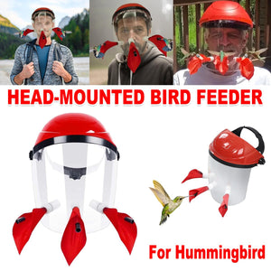 Interactive Hands-Free Hummingbird Feeder Helmet