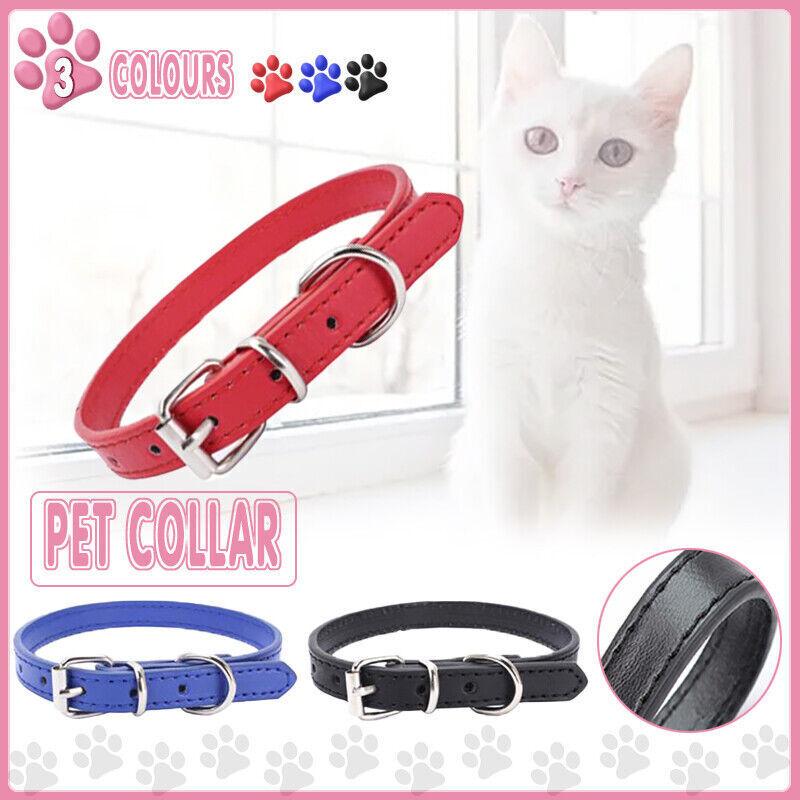 Adjustable Leather Collar Pet Neck Strap Buckle For Cat Dog Collar Pet Puppy