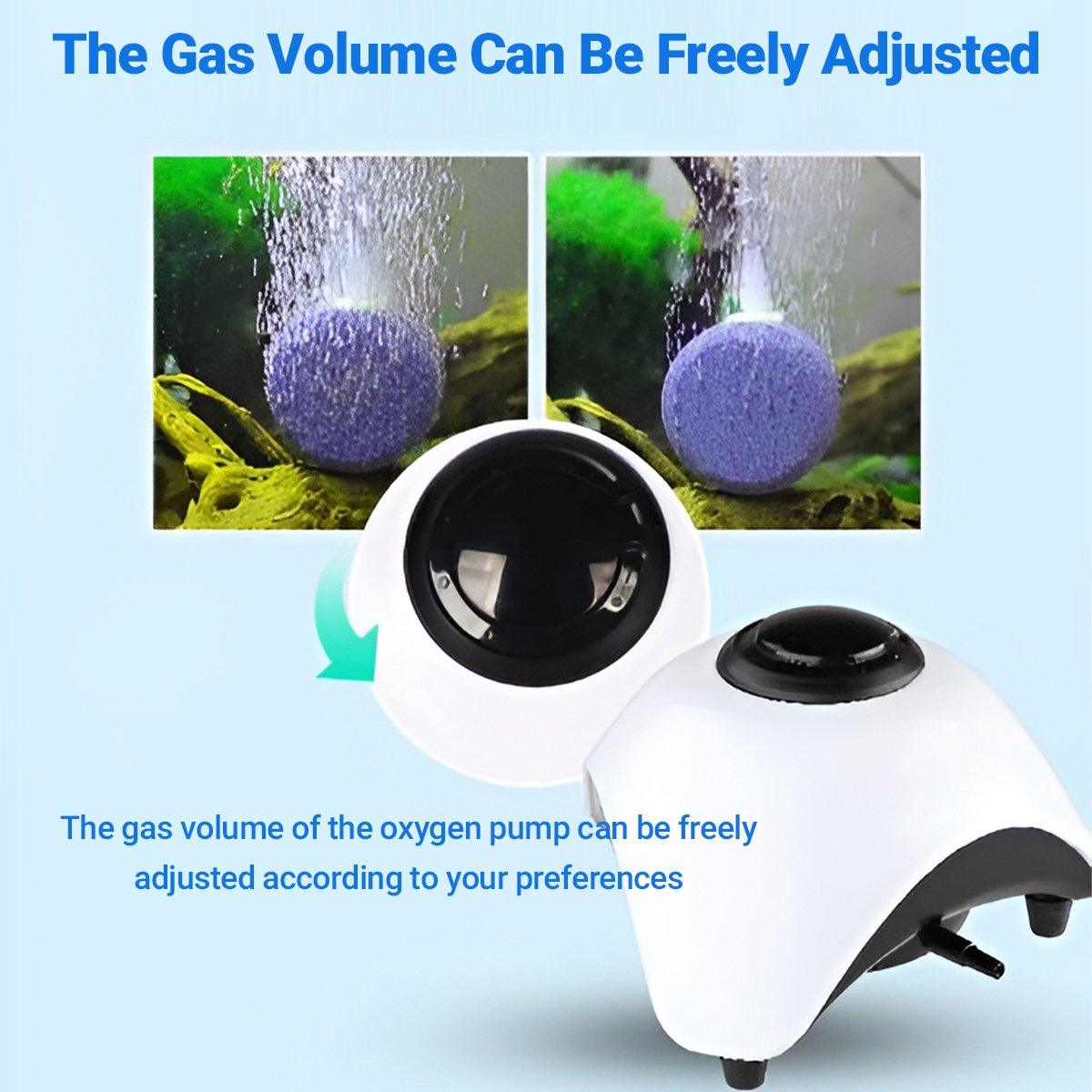 Aquarium Oxygen Pump Quiet Adjustable Bubbler for Fish Tank