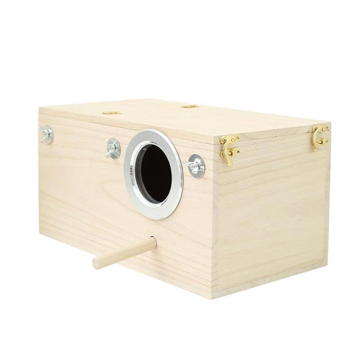 Right Opening Wooden Breeding Box for Small Birds Durable & Spacious