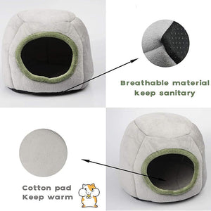 Soft Small Animal Guinea Pig Cozy Warm Pet Tent Hamster House Hideout Cave Bed