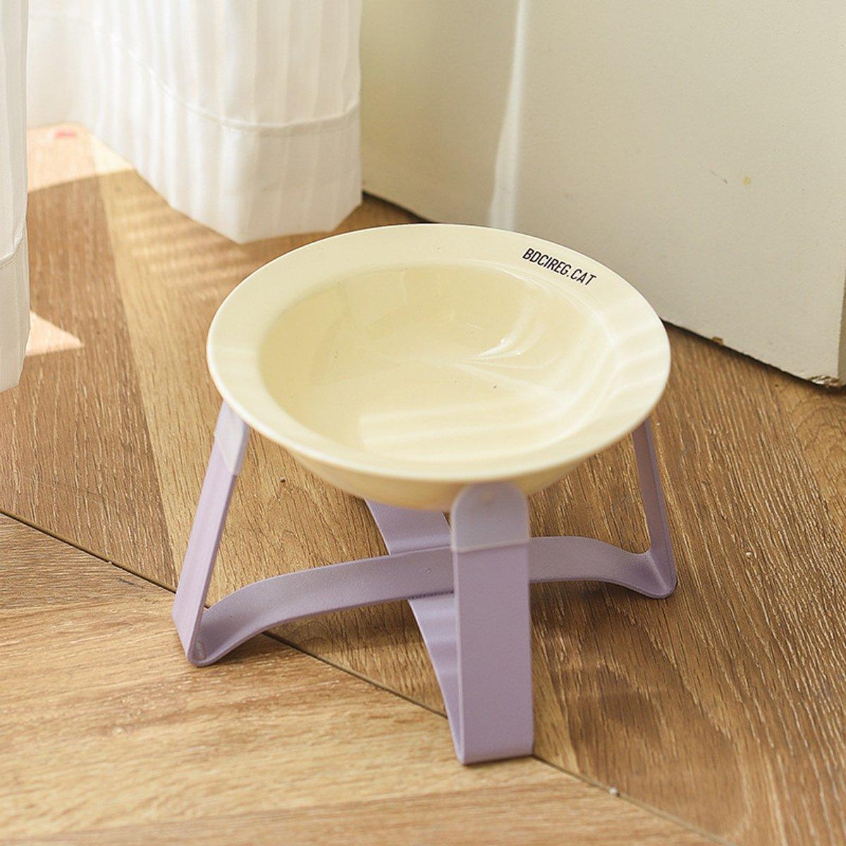 Elevated Ceramic Cat Bowl Anti-Slip Stand & Ergonomic Design for Cats