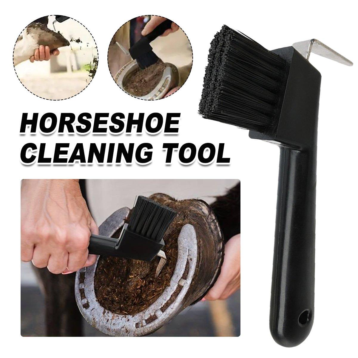 Horseshoe Cleaning Hook Brush Equestrian Horse Hoof Care